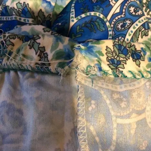 Vintage Handmade Satiny Paisley Flippy Ski… Blue Size undefined