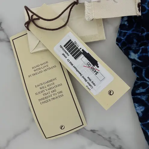 Tuckernuck Figue Zellie sun dress blue ruffle Sz Small Prairie Bohemian chic resort wear