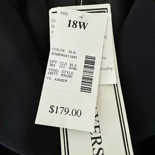 Travis Ayers 2 Piece Black Embroidered Tailored Jacket Skirt Suit Plus SZ 18W Black