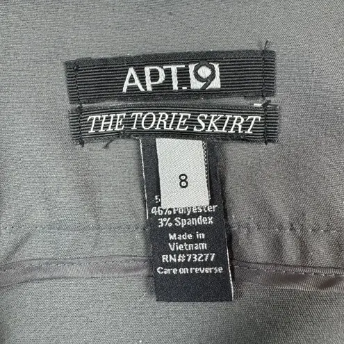 Apt. 9  The Torie Skirt Straight Knee Length Size 8 Black Pencil