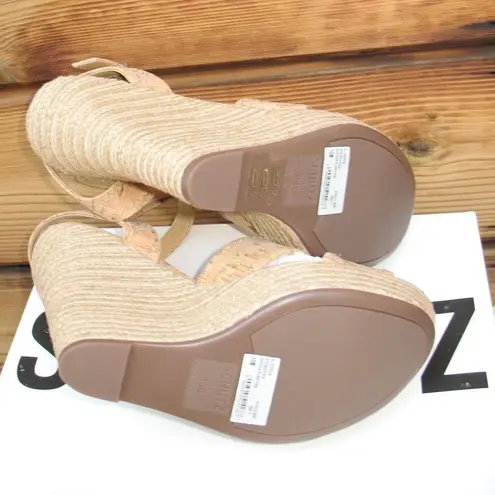 Schutz Natural Cork Wedge Sandals