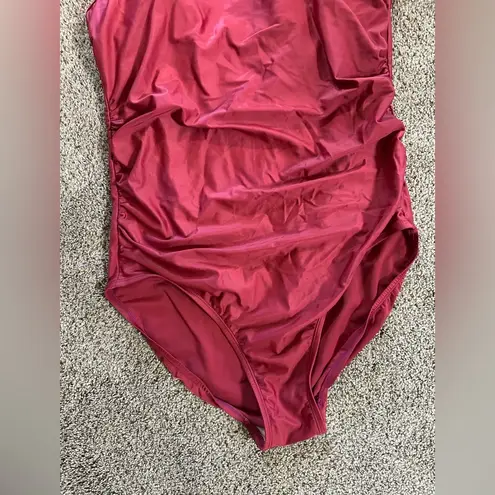 Merona  Laser cut high neck one piece modest swimsuit