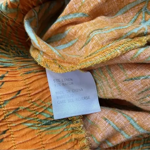 Panama Jack Tropical Print Linen Blend Pants Size Medium