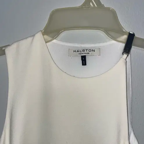 Halston Heritage Halston Herritage Off-White Sleeveless Dress