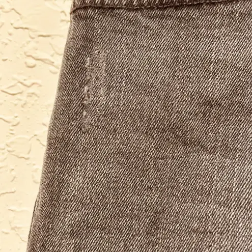 NEW Juniors Size 7 Arizona Jeans Shortie Black Shorts Frayed Denim 2.5" Inseam