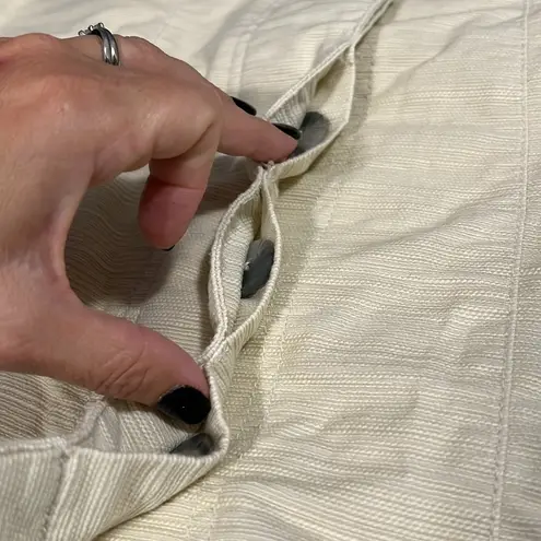 Free People  size 10 button front mini skirt atlas cloud pleated front no pockets - Image 7