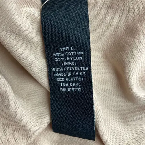 Sharagano Women’s Ivory & Tan Lace Shift Dress Size 6 Sleeveless