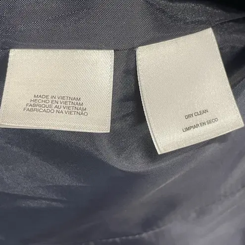 Jones New York Signature Womens 10 Blazer Americana Navy/White Striped Stretch Blue