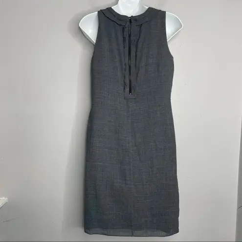 Elie Tahari Wool Blend Dress Womens 2 Office Siren Ruffle Professional Career