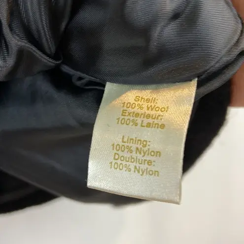 Carson Black Wool Steampunk Jacket Silver Twist Buttons Appliqué Ribbon Large