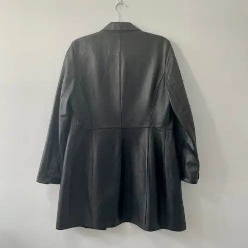 Anne Klein  Genuine Leather Trench Coat