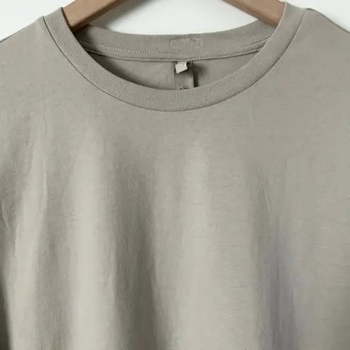 SKIMS Relaxed Long Sleeve T-Shirt in Taupe Cotton Blend Size XL