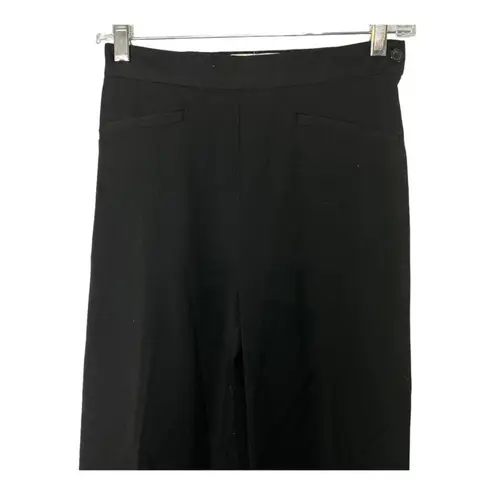 Cache Y2K  Black Flat Front High-Waisted Pants Wide Leg Women's 4 USA