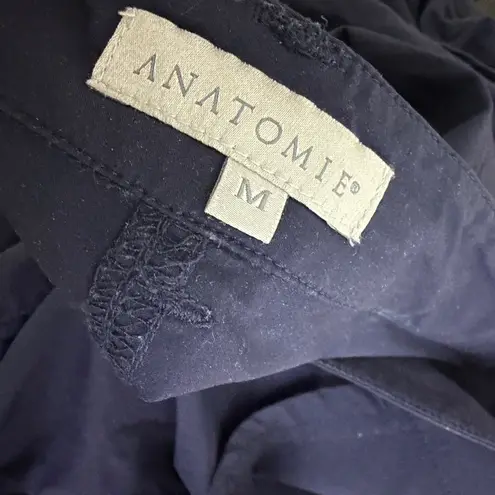 Anatomie Chantal Pants Womens Medium Blue Travel Stretch Lightweight Snap Cuff