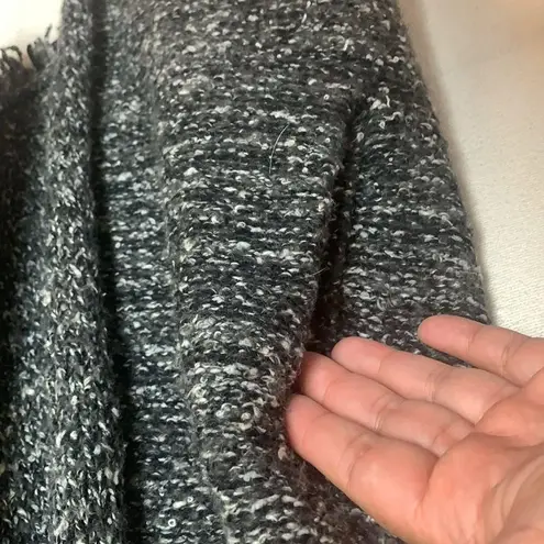 Velvet Graham & spencer womens large wool cardigan sweater black knit raw casual