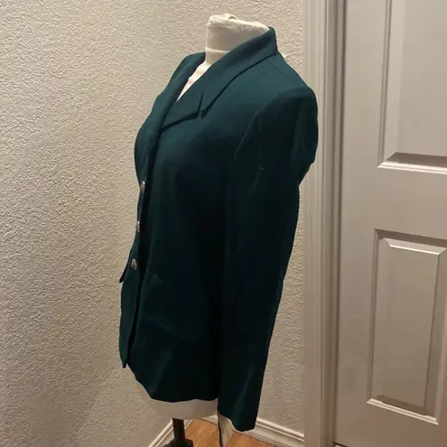 Albert Nippon Green Blazer Jacket Vintage Wool w/ Silver Lion Buttons NWT Sz 10