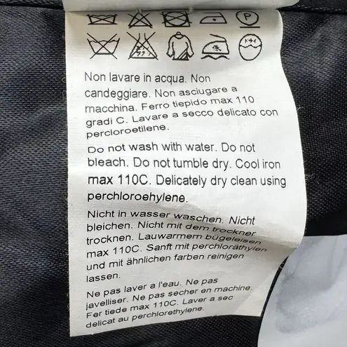 Marina Rinaldi Wool Pea Coat 23 US 14 Long Duster Black High Collar Belted Maxi