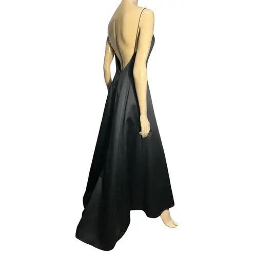 ABS Allen Schwartz Evening Women’s Size 8 Black Low Back Formal Dress Gown