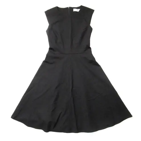 MM.LaFleur NWT Toi 2.0 in Black Washable Stretch Wool Fit & Flare Dress 0P