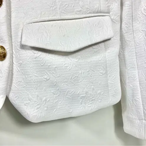 Veronica Beard Kensington Jacquard Knit Jacket White Medium NWT