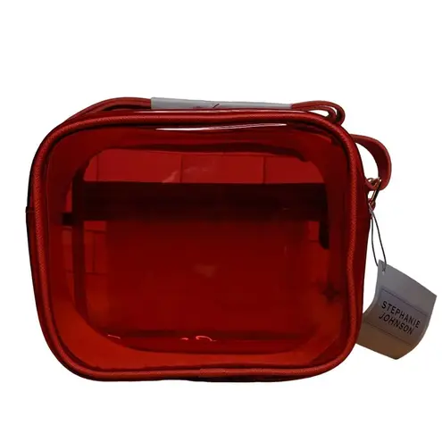 Stephanie Johnson Camera Crossbody Bag Red Translucent New
