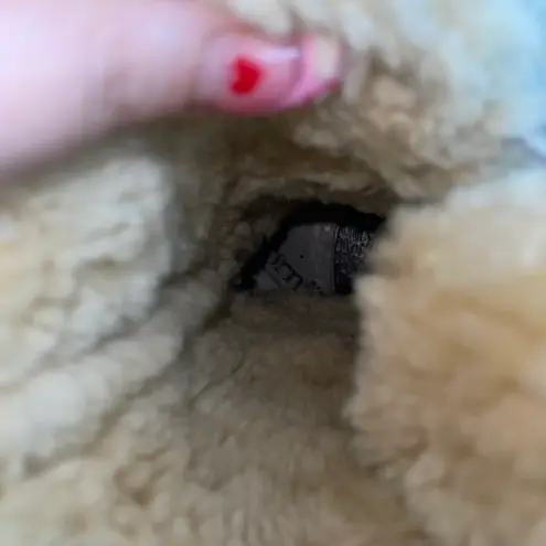 Born concept BORN B.O.C. Creme Tan Leather Shearling Lined Nome Lace Up Winter Snow Boots