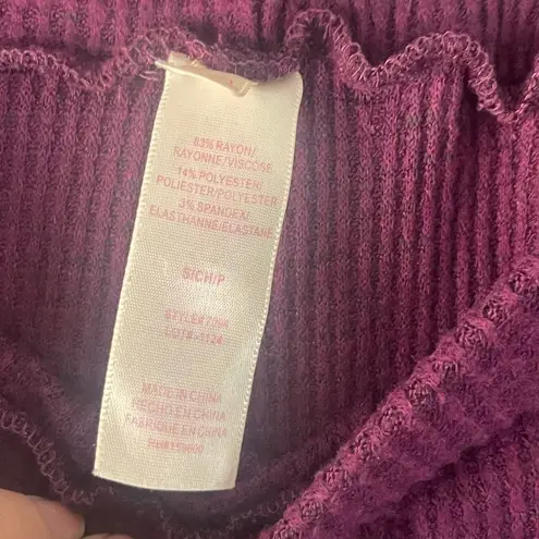 Retreat Women's Size Small Burgundy Purple Two Piece Pajama Set