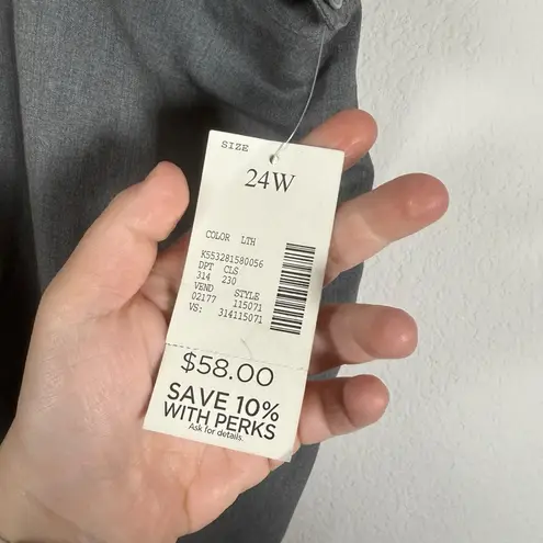 Catherines NWT Catherine’s Plus Jayne Straight Leg Pants in Grey Size 24W