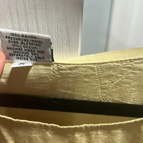 CP Shades Light Mustard Yellow Rayon & Cotton 2-Piece Set, Size S