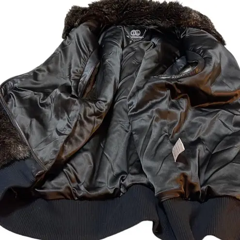 Tart Collections Faux Fur Vest with Leather Trim Chocolate Brown Women’s Small