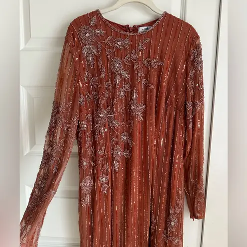 Mac Duggal Embellished High Neck Illusion Long Sleeve Gown 11136