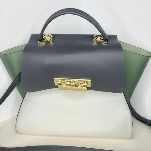 Zac Posen EARTHA Translucent PVC Jelly Satchel Shoulder Bag Multicolor