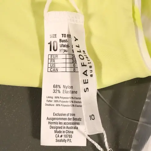 Seafolly NWT X Revolve Beach Break Tube Top in Limemade