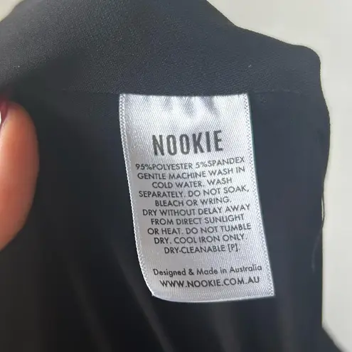 Nookie Rose Ruched Midi Bodycon Dress in Black Size Small Gently Used