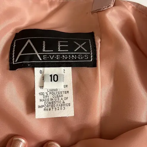Alex Evenings Pink Shimmer Column Gown