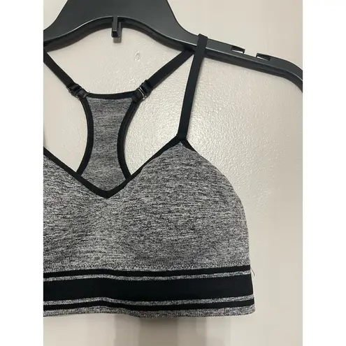 Athletic Works  Womens Sports Bra Gray Racerback Space Dye 34 S