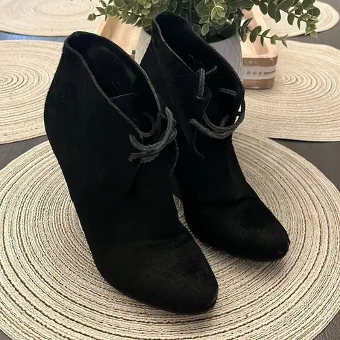 Burberry  Prorsum Ponyhair Leather Ankle‎ Lace-Up Boots sz 5 or Italian 35