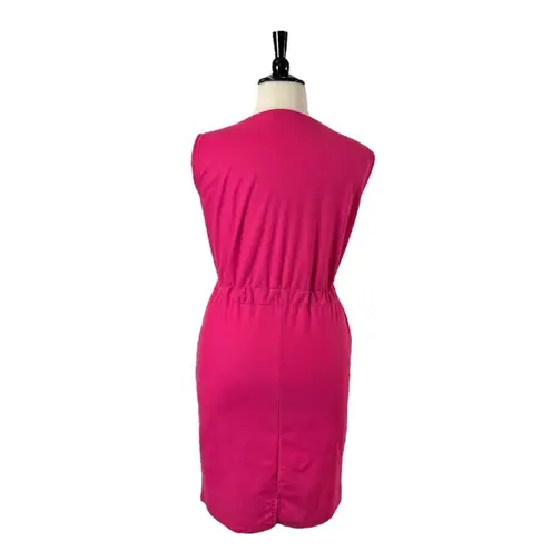 Zanzea Tee Dress Tie Waist Sleeveless Sporty Casual Hot Pink Women’s Size 16