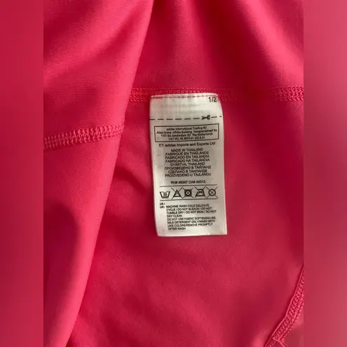 Adidas  Shirt Womens XL Fitted Pink Long Sleeve V Neck Athleisure