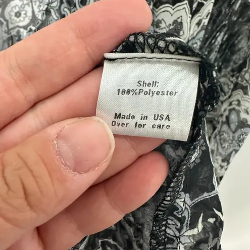 Status Chenault Sheer Open Front Kimono S Gray Boho Retro Art Deco Festival Top