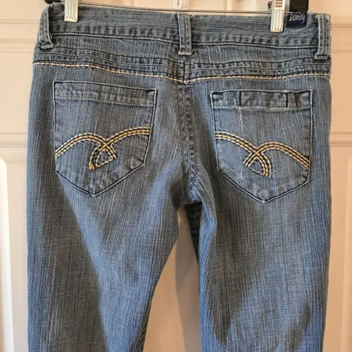 Vanity Jeans Y2K Flare Leg Size 27x35 (Actual 30x34) Low Rise BellBottom Denim Blue