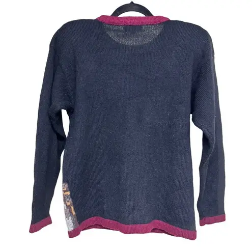 Vintage The Eagle Eye 1989 Sweater 100% Wool & Laine, Horse, Dog Women’s Large