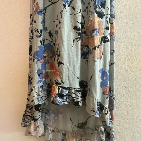 Lildy Womens Dress Size L XL Off Shoulder High Low Hem Floral Ruffle. Size L