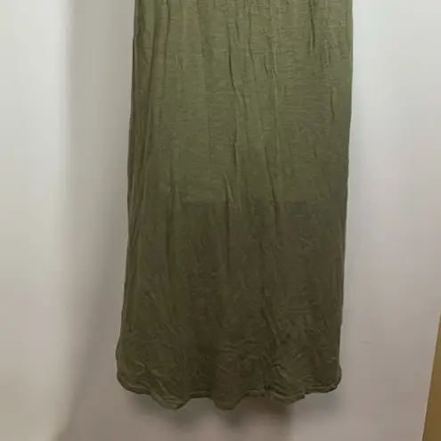 t. la Made in USA Sleeveless High Low Front Tie Shirt Green Size XL