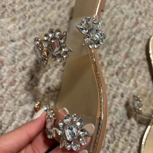 ShoeDazzle Haleigh Embellished Slide Sandal Bling