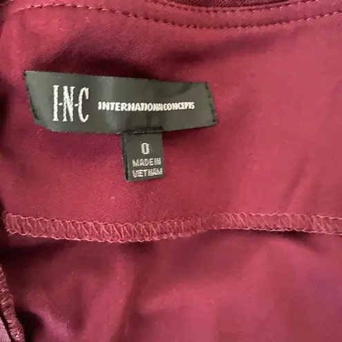 INC sz 0 bodycon sheer lace sheath knee length dress