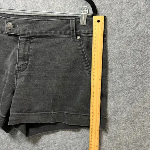 d. jeans New York Gray Denim Shorts Womens 16P Mid Rise Stretch Casual