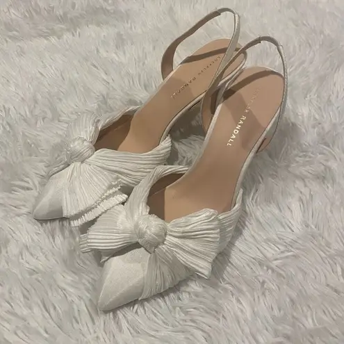 Loeffler Randall Sylvana Bow Slingback Heel in Wedding White Size 9.5
