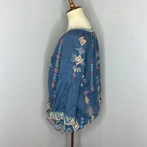 Johnny Was Johnny Was Cerise Tiered Sleeve Peasant Top