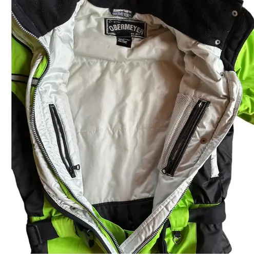 Obermeyer Bright Green Ski Snow Jacket Coat Womens Size 6